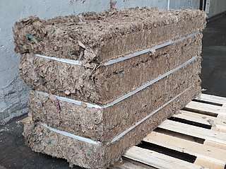 Nahaufnahme von Jute Fasern Ballen 