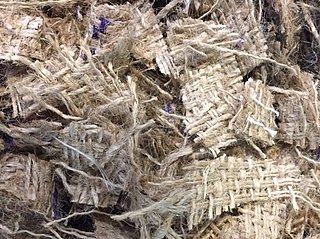 Nahaufnahme von organischen Jutefasern 