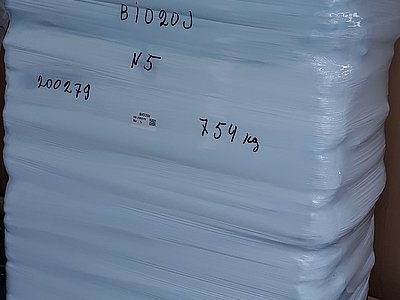 Nahaufnahme einer Verpackung von Jute Fasern